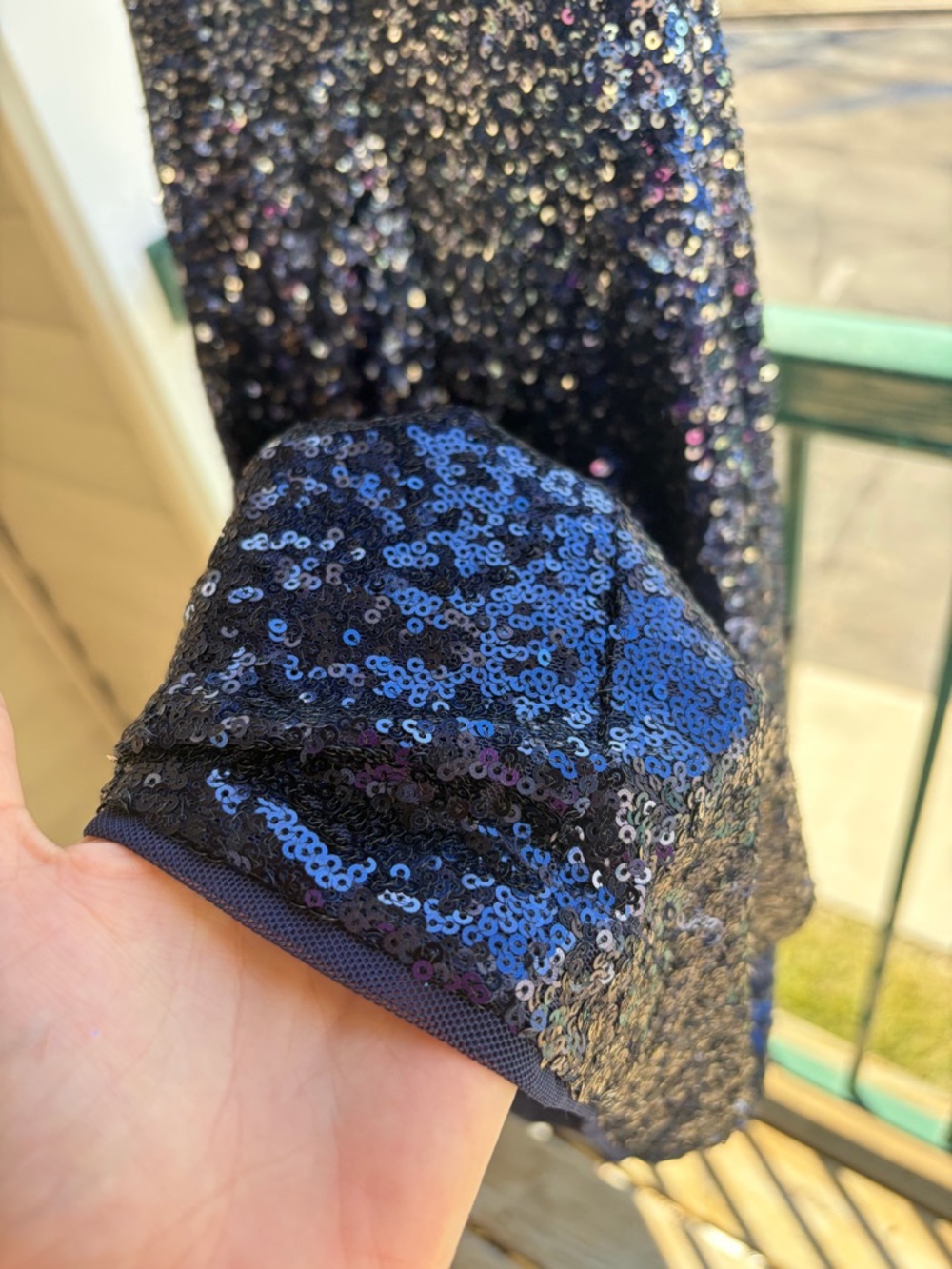 🆕✨Badgley Mischka Sequin Cocktail Dress Size 12 Blue Black Mini Party Glam Dress - Picture 12 of 17